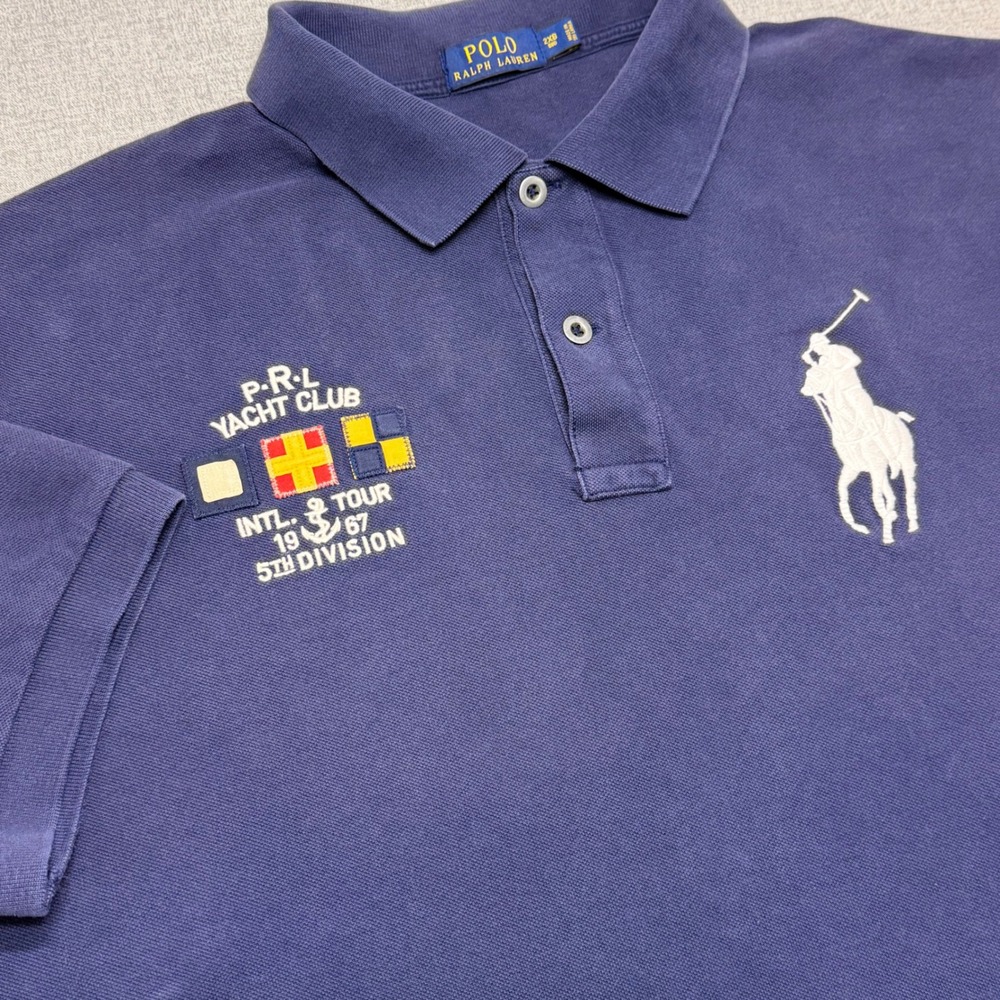 Polo Ralph Lauren PRL Yacht Club 1967 Big Pony Polo Shirt Mens 2XB Navy Nautical